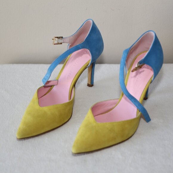 Shoes - EUC Fauzian Jeunesse suede leather pumps pointed toes made in Italy SIZE 36
